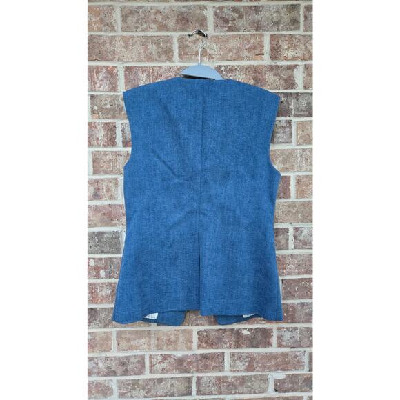 Veronica Beard Tamara Denim Vest Top Size 8 - Picture 7 of 8